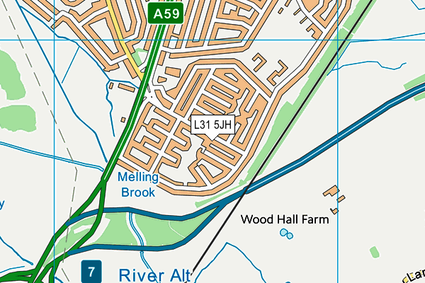 L31 5JH map - OS VectorMap District (Ordnance Survey) L31 5JH map - OS VectorMap District (Ordnance Survey)