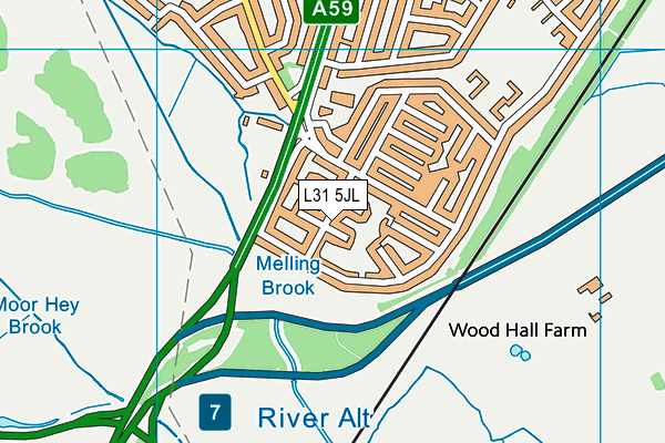 L31 5JL map - OS VectorMap District (Ordnance Survey) L31 5JL map - OS VectorMap District (Ordnance Survey)