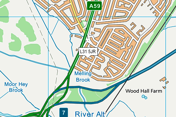 L31 5JR map - OS VectorMap District (Ordnance Survey) L31 5JR map - OS VectorMap District (Ordnance Survey)