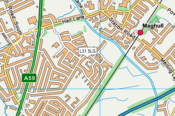 L31 5LG map - OS VectorMap District (Ordnance Survey) L31 5LG map - OS VectorMap District (Ordnance Survey)
