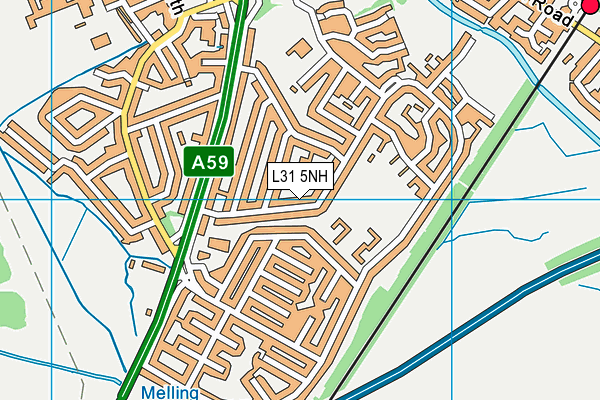L31 5NH map - OS VectorMap District (Ordnance Survey)