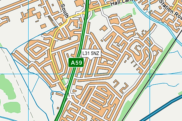 L31 5NZ map - OS VectorMap District (Ordnance Survey) L31 5NZ map - OS VectorMap District (Ordnance Survey)