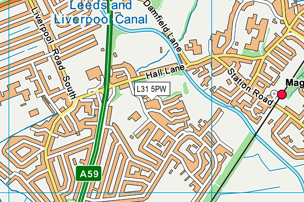 L31 5PW map - OS VectorMap District (Ordnance Survey) L31 5PW map - OS VectorMap District (Ordnance Survey)