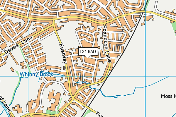 L31 6AD map - OS VectorMap District (Ordnance Survey) L31 6AD map - OS VectorMap District (Ordnance Survey)