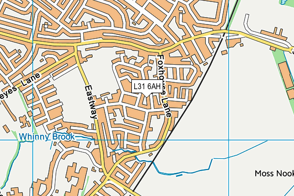 L31 6AH map - OS VectorMap District (Ordnance Survey) L31 6AH map - OS VectorMap District (Ordnance Survey)