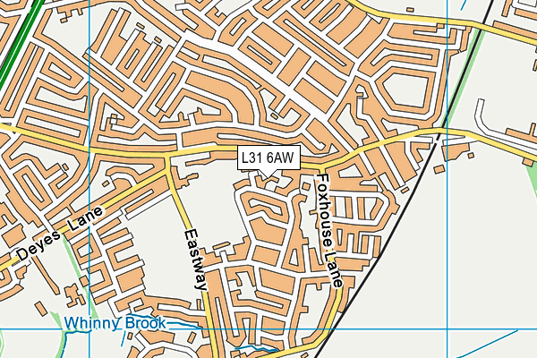 L31 6AW map - OS VectorMap District (Ordnance Survey) L31 6AW map - OS VectorMap District (Ordnance Survey)