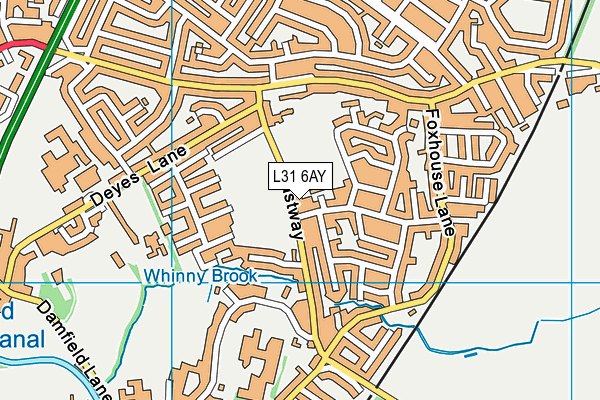 L31 6AY map - OS VectorMap District (Ordnance Survey) L31 6AY map - OS VectorMap District (Ordnance Survey)