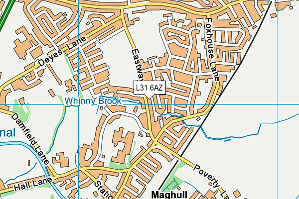 L31 6AZ map - OS VectorMap District (Ordnance Survey) L31 6AZ map - OS VectorMap District (Ordnance Survey)