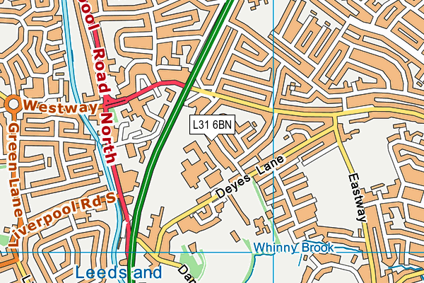L31 6BN map - OS VectorMap District (Ordnance Survey) L31 6BN map - OS VectorMap District (Ordnance Survey)