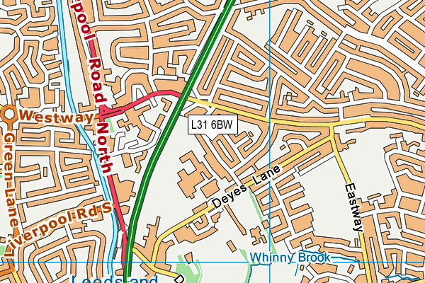 L31 6BW map - OS VectorMap District (Ordnance Survey) L31 6BW map - OS VectorMap District (Ordnance Survey)