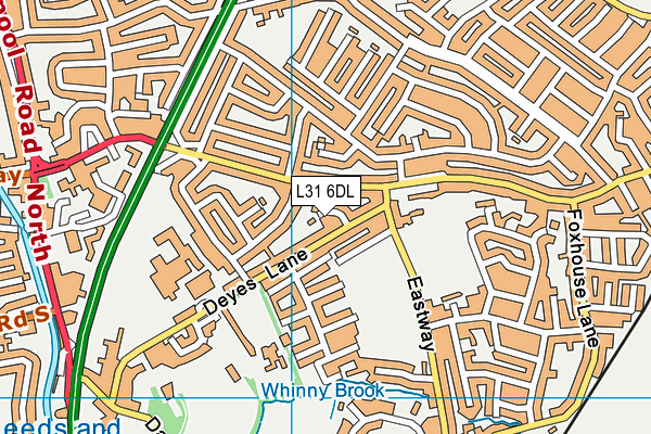 L31 6DL map - OS VectorMap District (Ordnance Survey) L31 6DL map - OS VectorMap District (Ordnance Survey)