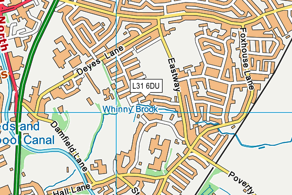 L31 6DU map - OS VectorMap District (Ordnance Survey) L31 6DU map - OS VectorMap District (Ordnance Survey)