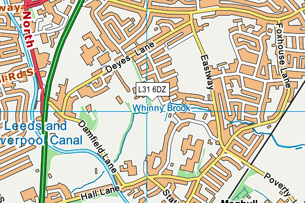 L31 6DZ map - OS VectorMap District (Ordnance Survey) L31 6DZ map - OS VectorMap District (Ordnance Survey)