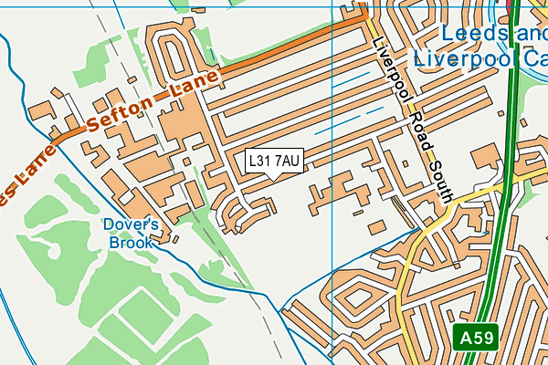 L31 7AU map - OS VectorMap District (Ordnance Survey) L31 7AU map - OS VectorMap District (Ordnance Survey)