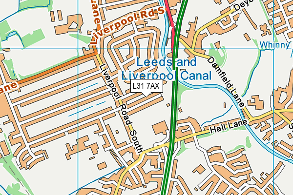 L31 7AX map - OS VectorMap District (Ordnance Survey)
