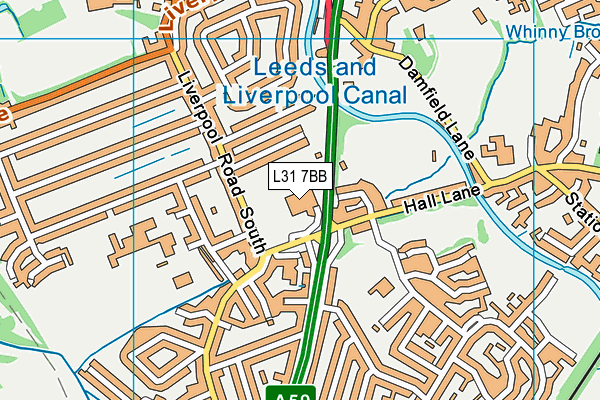L31 7BB map - OS VectorMap District (Ordnance Survey) L31 7BB map - OS VectorMap District (Ordnance Survey)
