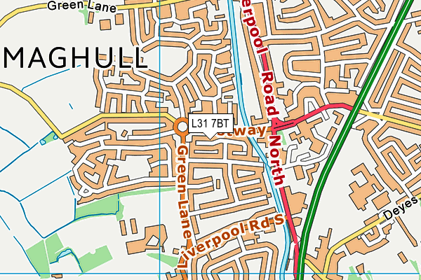 L31 7BT map - OS VectorMap District (Ordnance Survey) L31 7BT map - OS VectorMap District (Ordnance Survey)