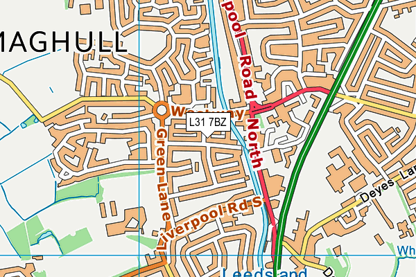 L31 7BZ map - OS VectorMap District (Ordnance Survey) L31 7BZ map - OS VectorMap District (Ordnance Survey)