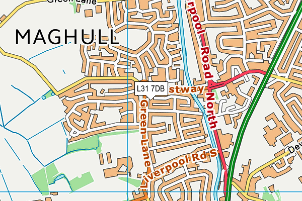 L31 7DB map - OS VectorMap District (Ordnance Survey) L31 7DB map - OS VectorMap District (Ordnance Survey)
