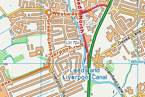 L31 7DJ map - OS VectorMap District (Ordnance Survey) L31 7DJ map - OS VectorMap District (Ordnance Survey)