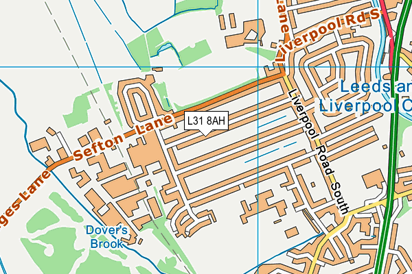 L31 8AH map - OS VectorMap District (Ordnance Survey) L31 8AH map - OS VectorMap District (Ordnance Survey)