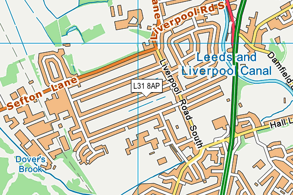 L31 8AP map - OS VectorMap District (Ordnance Survey) L31 8AP map - OS VectorMap District (Ordnance Survey)