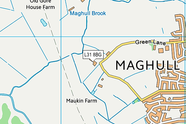 L31 8BG map - OS VectorMap District (Ordnance Survey) L31 8BG map - OS VectorMap District (Ordnance Survey)
