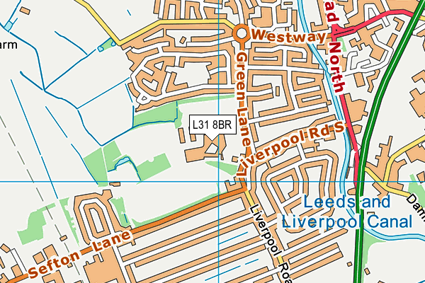 L31 8BR map - OS VectorMap District (Ordnance Survey) L31 8BR map - OS VectorMap District (Ordnance Survey)