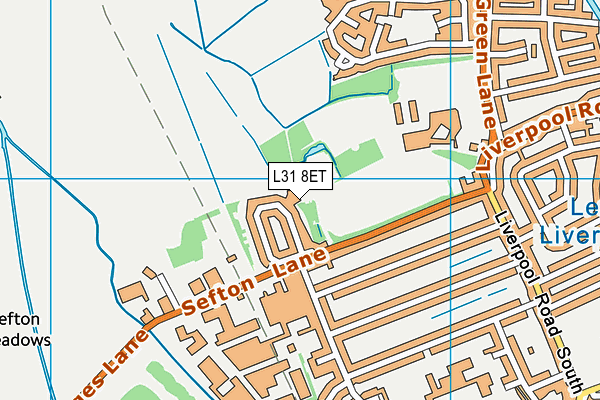 L31 8ET map - OS VectorMap District (Ordnance Survey) L31 8ET map - OS VectorMap District (Ordnance Survey)