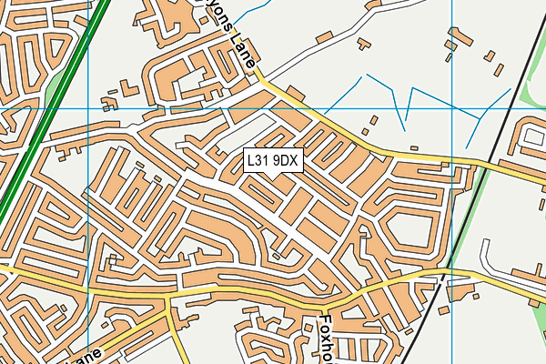 L31 9DX map - OS VectorMap District (Ordnance Survey) L31 9DX map - OS VectorMap District (Ordnance Survey)