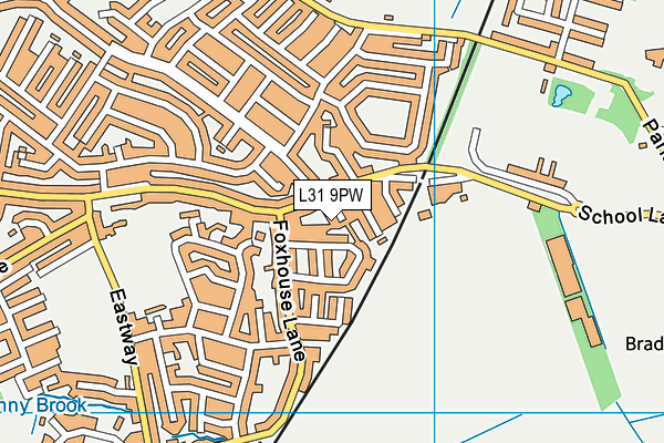 L31 9PW map - OS VectorMap District (Ordnance Survey) L31 9PW map - OS VectorMap District (Ordnance Survey)