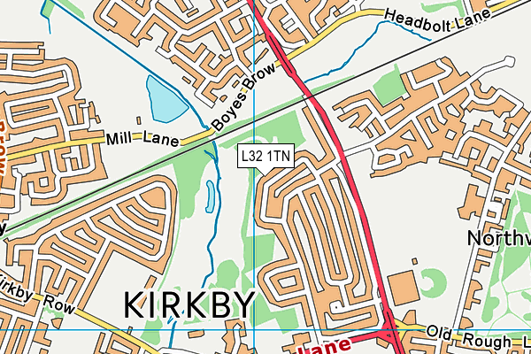L32 1TN map - OS VectorMap District (Ordnance Survey) L32 1TN map - OS VectorMap District (Ordnance Survey)