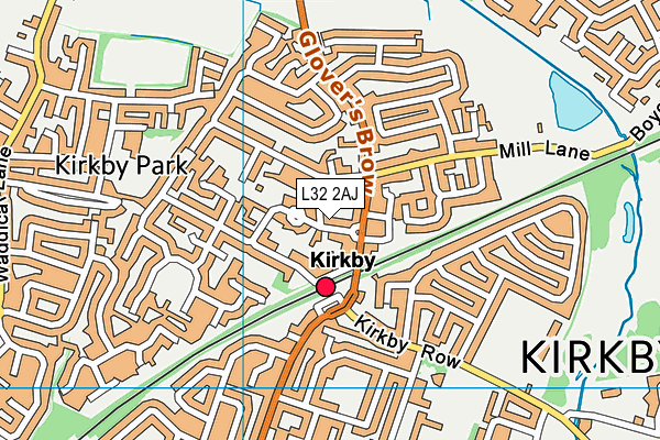 L32 2AJ map - OS VectorMap District (Ordnance Survey) L32 2AJ map - OS VectorMap District (Ordnance Survey)