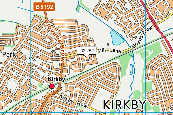 L32 2BG map - OS VectorMap District (Ordnance Survey) L32 2BG map - OS VectorMap District (Ordnance Survey)
