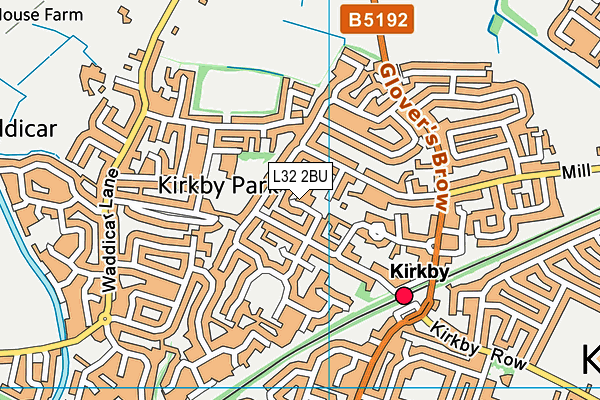L32 2BU map - OS VectorMap District (Ordnance Survey) L32 2BU map - OS VectorMap District (Ordnance Survey)