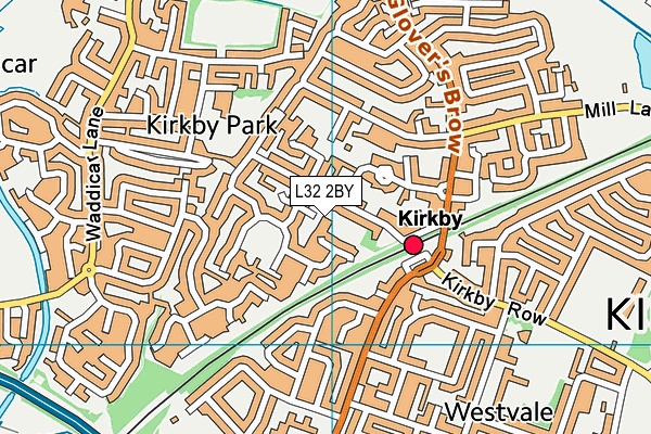 L32 2BY map - OS VectorMap District (Ordnance Survey) L32 2BY map - OS VectorMap District (Ordnance Survey)