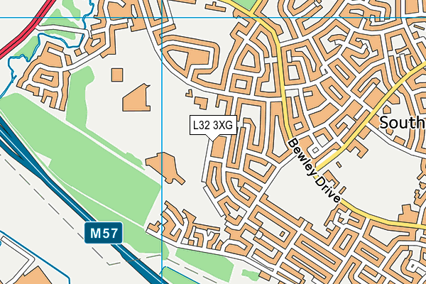 L32 3XG map - OS VectorMap District (Ordnance Survey) L32 3XG map - OS VectorMap District (Ordnance Survey)