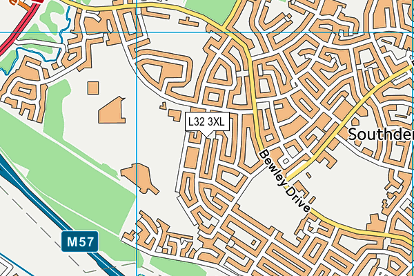 L32 3XL map - OS VectorMap District (Ordnance Survey) L32 3XL map - OS VectorMap District (Ordnance Survey)