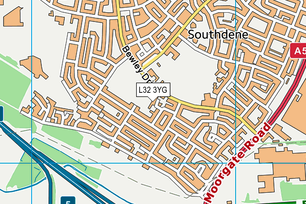 L32 3YG map - OS VectorMap District (Ordnance Survey) L32 3YG map - OS VectorMap District (Ordnance Survey)