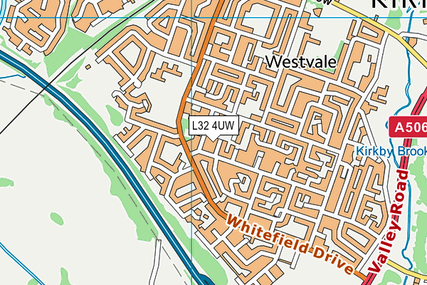 L32 4UW map - OS VectorMap District (Ordnance Survey) L32 4UW map - OS VectorMap District (Ordnance Survey)