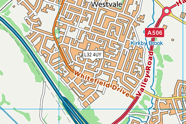 L32 4UY map - OS VectorMap District (Ordnance Survey) L32 4UY map - OS VectorMap District (Ordnance Survey)