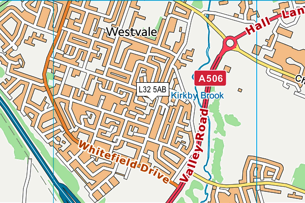 L32 5AB map - OS VectorMap District (Ordnance Survey) L32 5AB map - OS VectorMap District (Ordnance Survey)