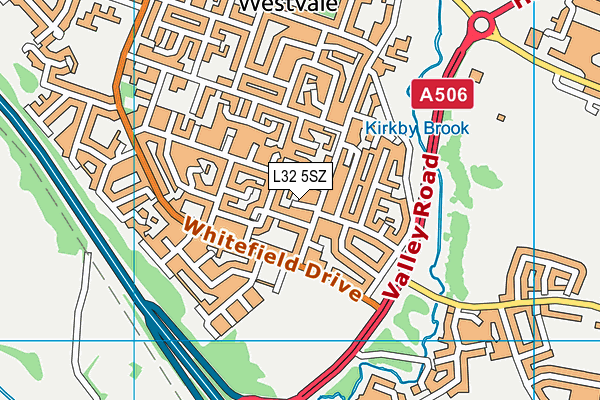 L32 5SZ map - OS VectorMap District (Ordnance Survey) L32 5SZ map - OS VectorMap District (Ordnance Survey)