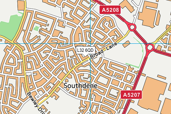 L32 6QD map - OS VectorMap District (Ordnance Survey) L32 6QD map - OS VectorMap District (Ordnance Survey)