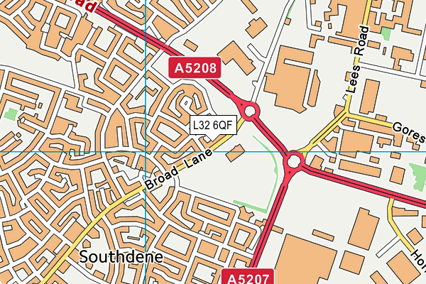 L32 6QF map - OS VectorMap District (Ordnance Survey) L32 6QF map - OS VectorMap District (Ordnance Survey)
