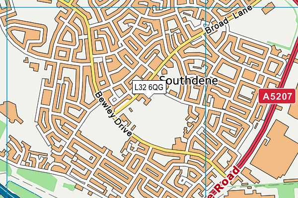 L32 6QG map - OS VectorMap District (Ordnance Survey) L32 6QG map - OS VectorMap District (Ordnance Survey)