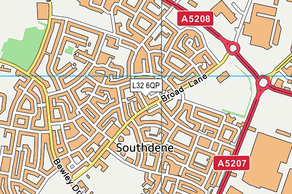 L32 6QP map - OS VectorMap District (Ordnance Survey) L32 6QP map - OS VectorMap District (Ordnance Survey)