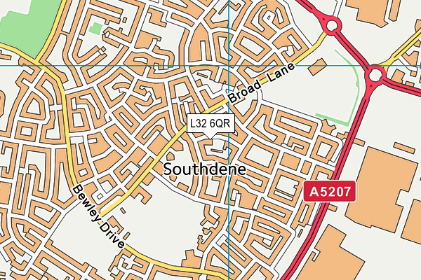 L32 6QR map - OS VectorMap District (Ordnance Survey) L32 6QR map - OS VectorMap District (Ordnance Survey)