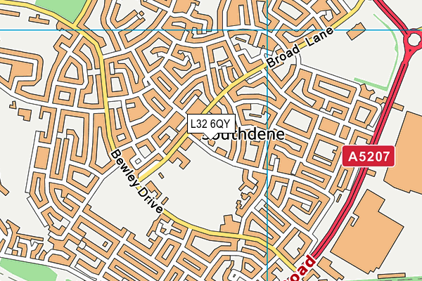 L32 6QY map - OS VectorMap District (Ordnance Survey) L32 6QY map - OS VectorMap District (Ordnance Survey)