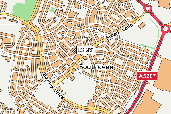 L32 6RF map - OS VectorMap District (Ordnance Survey) L32 6RF map - OS VectorMap District (Ordnance Survey)